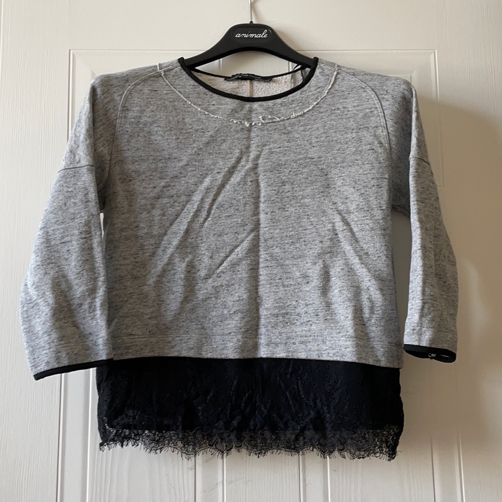 Zara knit and lace sweater
